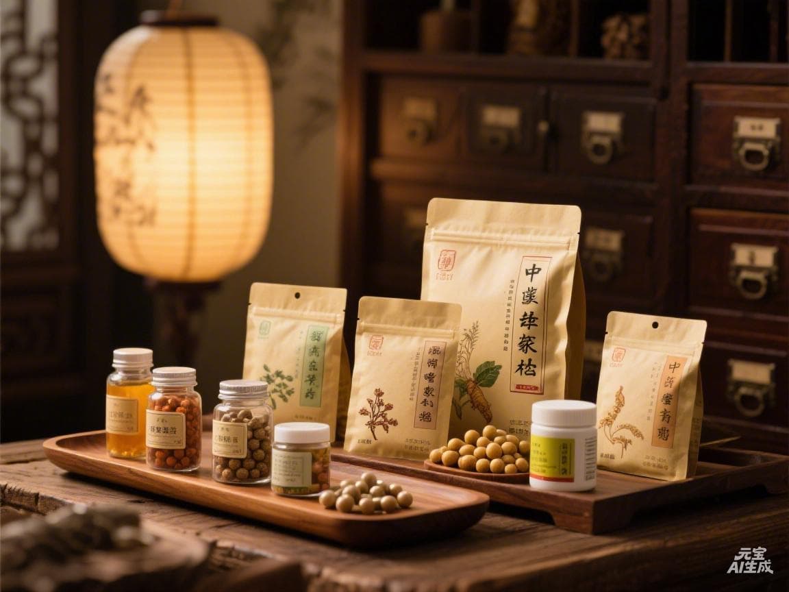 Herbal medicine preparation illustration